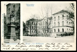 Göttingen, GRUSS Aus,1.9.1901, Universität Auditorium, Wöhler-Denkmal,Verlag Fritsche - Göttingen