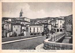 04131 "(CAMPOBASSO) RICCIA M. 710 - VIA COSTANZO CHIAROMONTE" ANIMATA.  CART.  SPED. 1957 - Campobasso