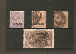 BRITISH LEVANT 1921 VALUES TO 2s 6d SG L19, L21, L23, L24 USED Cat £146+ - Levante Britannico