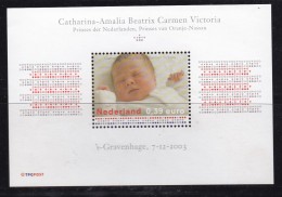 NEDERLAND, 2003 , Stamps Block , Birth Of Princess Amalia,    #7215 - Ungebraucht