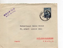 TURQUIE ENVELOPPE DE 1955 DE ZONGULDAK POUR BOULOGNE SUR SEINE - Lettres & Documents