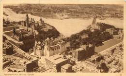 Sepia Illustrated Postcard  Parliament Hill, Ottawa #51  Unused - 1903-1954 De Koningen