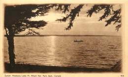 Sepia Illustrated Postcard   Sunset, Waskesiu Lake, Pr. Albert Nat. Park  Sask  # 403   Unused - 1903-1954 Rois