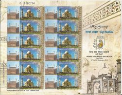 Special My Stamp,India,Red Fort,UNESCO ,Taj Mahal, Jewel Of Muslim Art,Mausoleum, Sheet Of 12, MNH,Stamps, By India Post - Islam