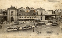 75 TOUT PARIS FF FLEURY Vue Générale Place Montparnasse ,,Tramways- En L'état - Distretto: 08