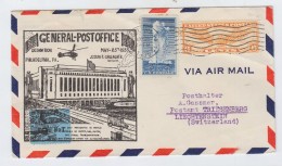 USA/Liechtenstein GENERAL-POST OFFICE DEDICATION AIRMAIL COVER 1935 - 1c. 1918-1940 Storia Postale