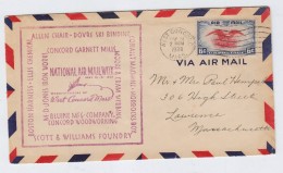 USA NATIONAL AIR MAIL WEEK WEST CONCORD MASS COVER 1938 - 1c. 1918-1940 Briefe U. Dokumente