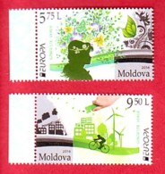 MOLDOVA 2 V. EUROPA CEPT GREEN PLANET 2016 - 2016