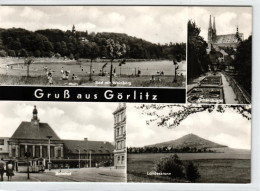 Görlitz - Bad Mit Weinberg - Ochsenbastei - Bahnhof - Landeskrone - Mehrbildkarte DDR - Goerlitz