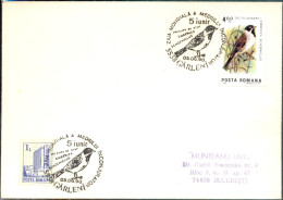 BIRDS-COMMON RED BUNTING-SPECIAL POSTMARK- ON COVER-ROMANIA-SCARCE-BX1-279 - Spechten En Klimvogels