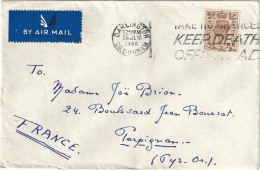 Enveloppe  -  Cachet  Au  Depart  D ' ARLINGTON   ( Angleterre )  à  Destination    De  Perpignan -  Par  Avion  - - Postmark Collection