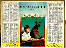 ALMANACH DES P.T.T 1970 (54)  -  Complet ** TOUJOURS ENSEMBLE Avec MON CHIEN ** Calendrier * OLLER * Série A - Big : 1961-70