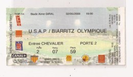 PERPIGNAN Billet Entrée U S A P BIARRITZ OLYMPIQUE 2 5 2008 - Rugby