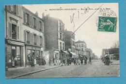 CPA 4 - Animée Rue De Paris Prise De La Poste MONTREUIL SOUS BOIS 93 - Montreuil