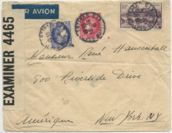 1941 - ENVELOPPE Par AVION Avec CENSURE De ANTIBES (ALPES MARITIMES) Pour NEW YORK (USA) - CERES - Cartas & Documentos