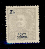 ! ! Ponta Delgada - 1897 D. Carlos 2 1/2 R - Af. 13 - No Gum - Ponta Delgada