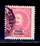 ! ! Ponta Delgada - 1898 D. Carlos 25 R - Af. 28 - Used - Ponta Delgada