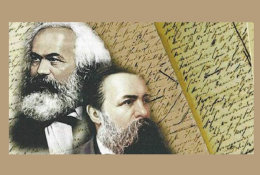 (F05-05   )    Karl Marx  Friedrich Von Engels , PRE-STAMPED CARD, Postal Stationery - Karl Marx