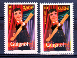 France 3562 2003 Variété Visages Rouge Et Rose Guignol Du Bloc 57  Neuf ** TB MNH - Varietà: 2000-09 Nuovi