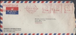 India Airmail Franking Machine Cancellation Postal History Cover - Briefe U. Dokumente