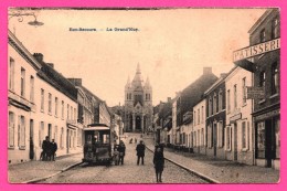 Bonsecours - Bon-Secours - La Grand´Rue - Animée - Tramway - Devant Pâtisserie Française - 1907 - Péruwelz