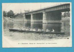 CPA 33 - Aviron Régate Equipe Du "ROWING-CLUB" Au Pont D'Asnières ASNIERES 92 - Asnieres Sur Seine