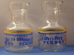 Lot De 2 Carafes - Anisette Pernod 45 Et Anisette Pernod - Bon état - Jarras