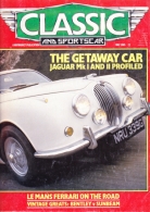 CLASSIC AND SPORTSCAR - MAY 1985 - JAGUAR MKI & II - Transports