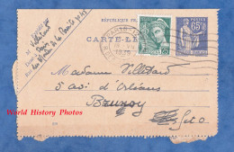 Carte Lettre Entier Postal + Timbre - Envoi De M. VILLETARD Rue Du Moulin De La Pointe à PARIS à Sa Mére à BRUNOY - 1939 - Other & Unclassified