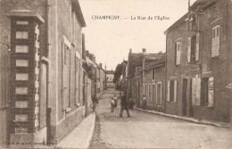 89  Yonne  :  Champigny  La Rue De L' église    Réf  1616 - Champigny
