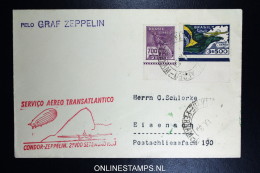 Graf Zeppelin 6. Südamerikafahrt 1933, Brasilianische Post,  Recife  To Eisenach Sieger 233 A - Luchtpost & Zeppelin