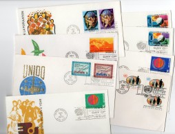 Nations Unies - New-York - Siège De L'ONU - Lot De 8 Enveloppes 1er Jour Période 1965 à 1975 - Andere & Zonder Classificatie