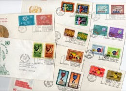 Nations Unies - New-York - Siège De L'ONU - Lot De 10 Enveloppes 1er Jour Période 1960 à 1968 - - Storia Postale