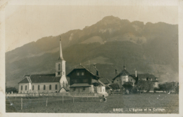 CH BROC / L'Eglise Et Le Collège / CARTE GLACEE - Broc