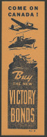 B14-10 CANADA WWII Victory Bonds Patriotic Advertising Label MHR - Privaat & Lokale Post