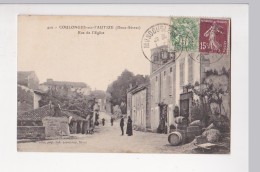 Cpa COULONGE SUR L AUTIZE Rue De L'eglise - Alix 410 - Coulonges-sur-l'Autize