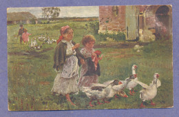 H1-Postcard-Goose Girl ,V.Makowsky - Unclassified