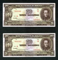 BOLIVIA BILLETES; 20 Bs 1945 "REFORMA DEL SISTEMA BANCARIO". - Bolivien