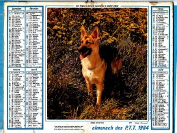 ALMANACH DES P.T.T 1984 (57) - Complet ** CHIEN BERGER ALLEMAND - JUMENT ET POULAIN ** Calendrier * OLLER * N° 217 - Grand Format : 1981-90