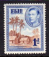 FIJI - 1938-1955 KGVI ONE PENNY 1938 DEFINITIVE P12.5 FINE MM * SG 250 REF F - Fiji (...-1970)