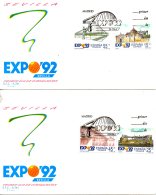 ESPAGNE. N°2711-4 De 1992 Sur 2 Enveloppes 1er Jour. Expo'92. - 1992 – Sevilla (Spanien)
