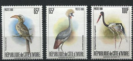 COTE D'IVOIRE Oiseaux. Oiseau, Yvert 565B+565C+565D) Neuf Sans Charnière. **  MNH - Andere & Zonder Classificatie