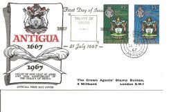 Antigua -Traité De Breda ( FDC De 1967 à Voir) - 1960-1981 Autonomie Interne
