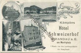 Bad Schandau - Kämpfers Hotel Schweizerhof Am Marktplatz - Rückseitig Werbung - Bad Schandau