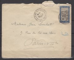 Madagascar -  N° 138 Obli/sur Lettre - Tananarive Pour Paris - 1927 - Brieven En Documenten