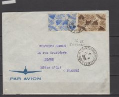 Côte Française Des Somalis - N° 242 Et 246 Obli/sur Lettre   - 1948 - Cartas & Documentos