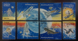 1981 USA  Space Achievement Stamps Moon Sun Planet Sc#1912-1919 - United States