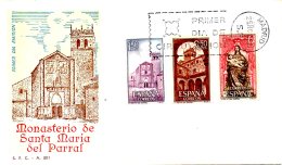 ESPAGNE. N°1555-7 De 1968 Sur Enveloppe Commémorative. Monastère De Santa Maria Del Parral. - Klöster