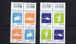 TAAF   2016  -- Série Courante En Bloc De 4 : TORTUE VERTE / HELICOPTERE / MANCHOT / MARION DUFRESNE  --  1° Tirage - Unused Stamps