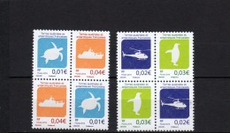 TAAF   2016  -- Série Courante En Bloc De 4 : TORTUE VERTE / HELICOPTERE / MANCHOT / MARION DUFRESNE  --  1° Tirage - Unused Stamps